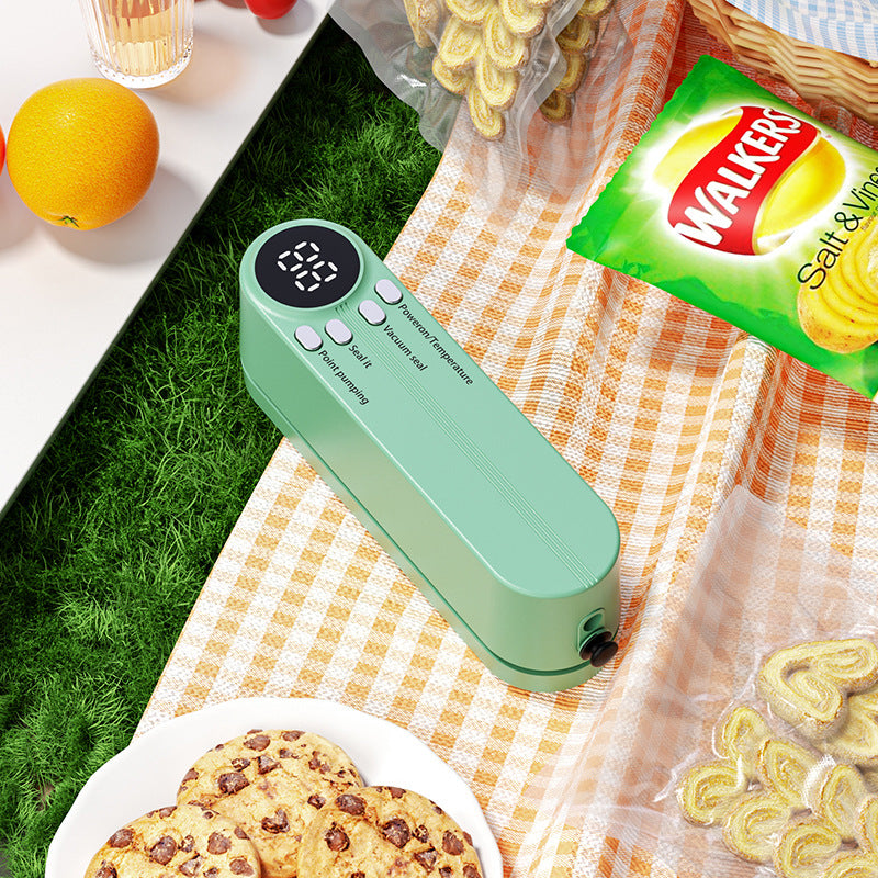 FreshLock Pro vacuum sealer sealing fresh vegetables