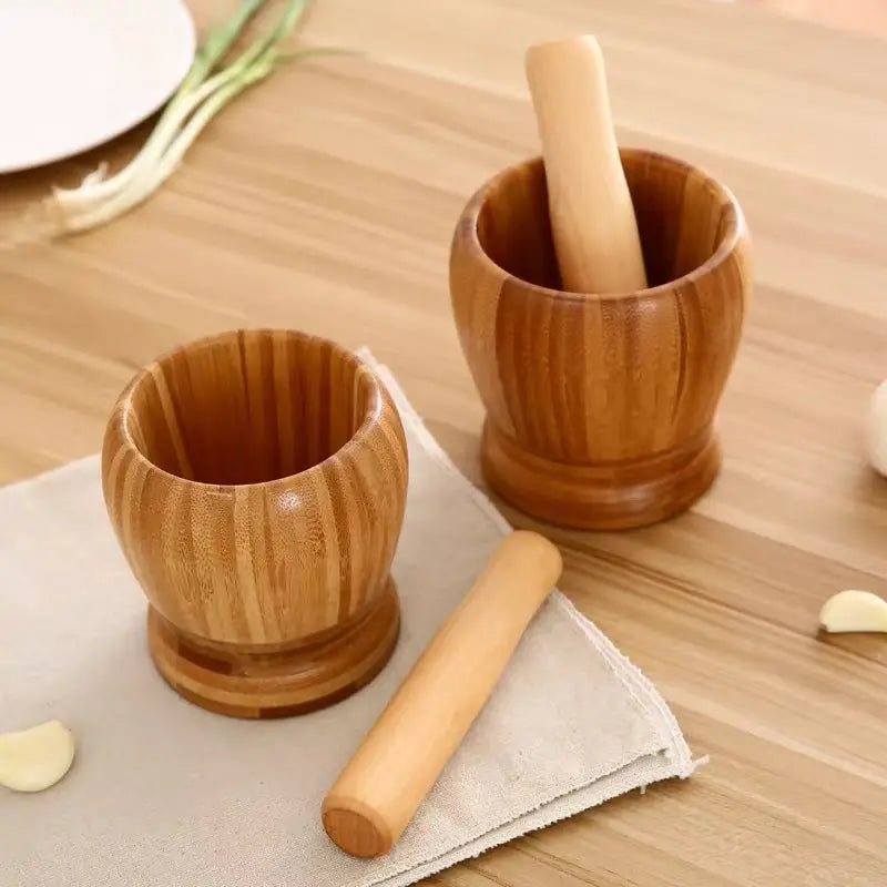 Bamboo Mortar & Pestle Set
