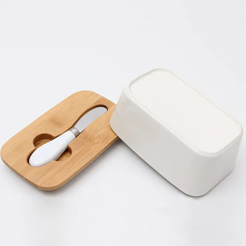 Ceramic Butter Container - open